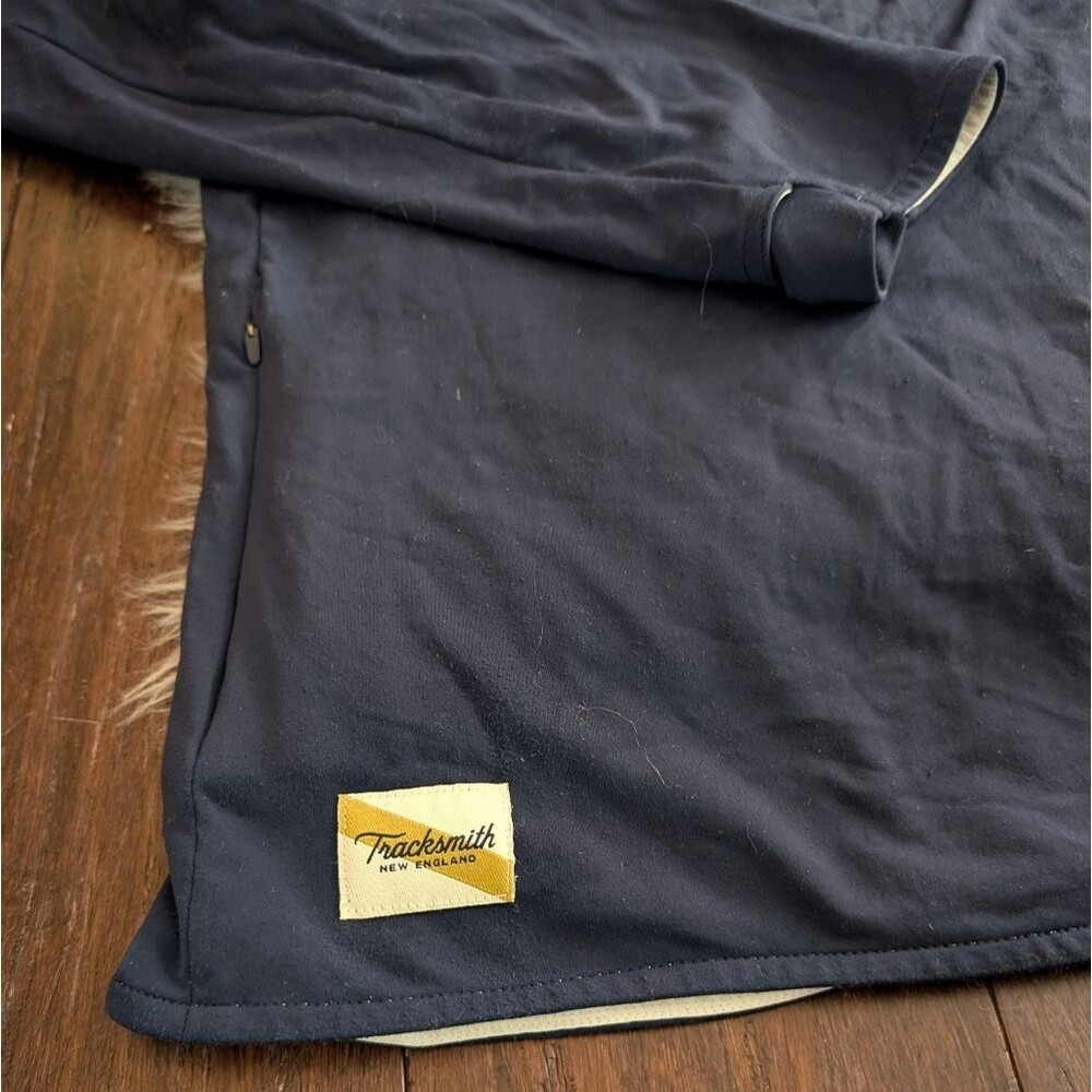 Tracksmith Men's Session Quarter Zip Navy Blue XL - Picture 3 of 8